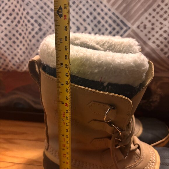 Sorel Womens Caribou Waterproof Insulated Winter Snow Boots Sz 8 Beige NL1005-28 - Picture 10 of 10